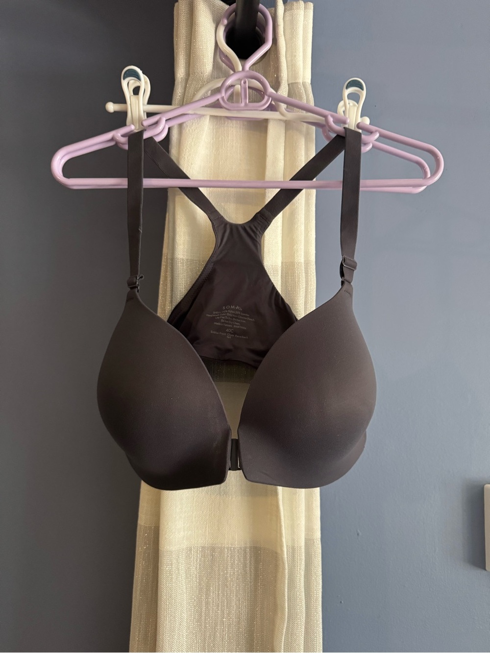 SOMA Comfort Front-Close Racerback T-Shirt Bra - Dark Brown